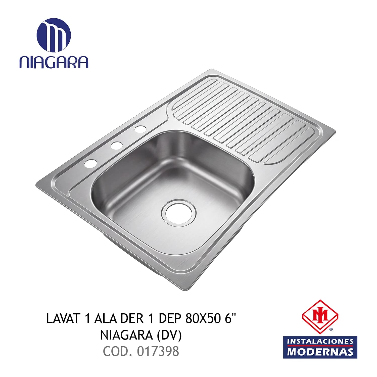LAVAT 1 ALA DER 1 DEP 80X50 6" NIAGARA (DV)