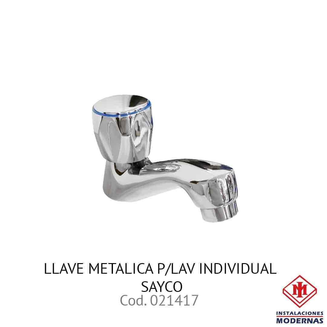 LLAVE METALICA  P/Lavamanos INDIVIDUAL SAYCO
