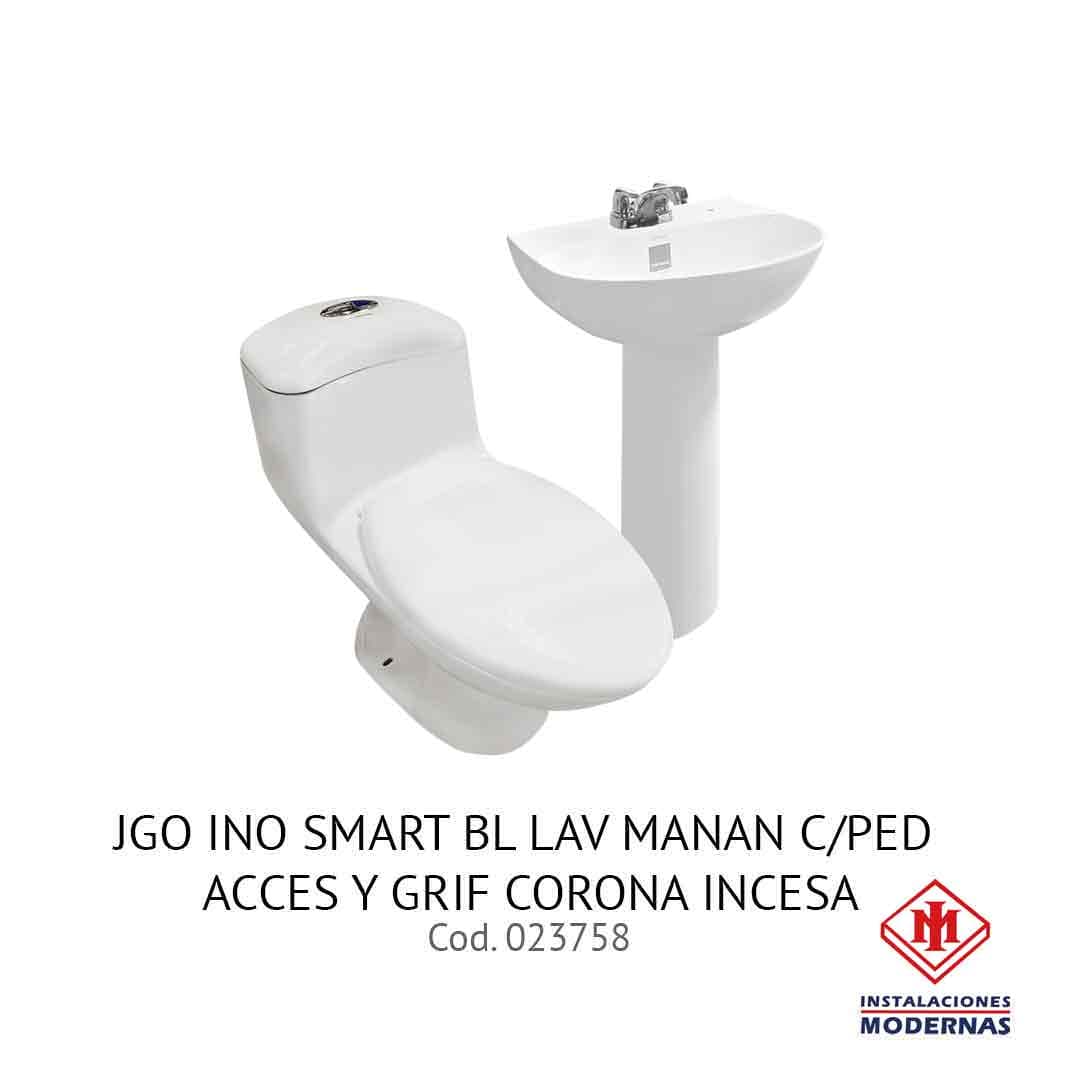 JGO INODORO SMART BL Lavamanos MANAN C/PED ACCES Y GRIF CORONA INCESA