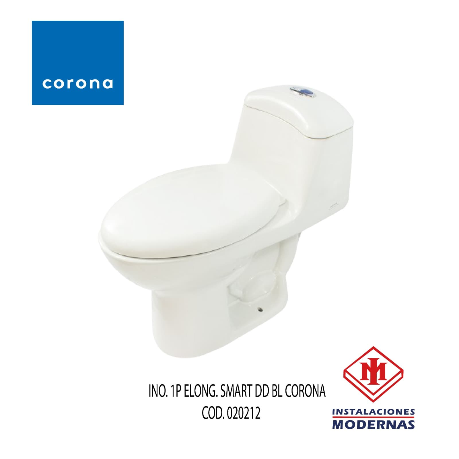 INODORO. 1P  ELONG. SMART DD BL  CORONA