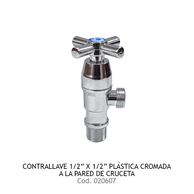 CONTRALLAVE1/2"X1/2" A LA PARED CRUCE CROM AV-1804