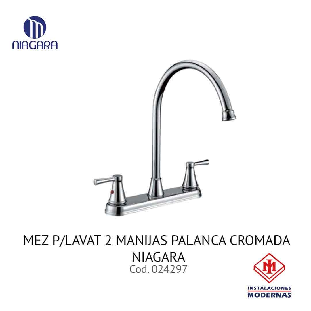 MEZ P/LAVAT 2 MANIJAS PALANCA CROMADA NIAGARA