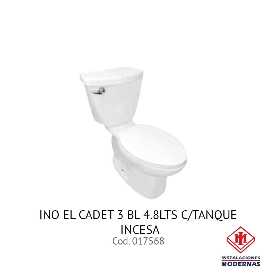 INODORO EL CADET 3 BL 4.8LTS C/TANQUE INCESA