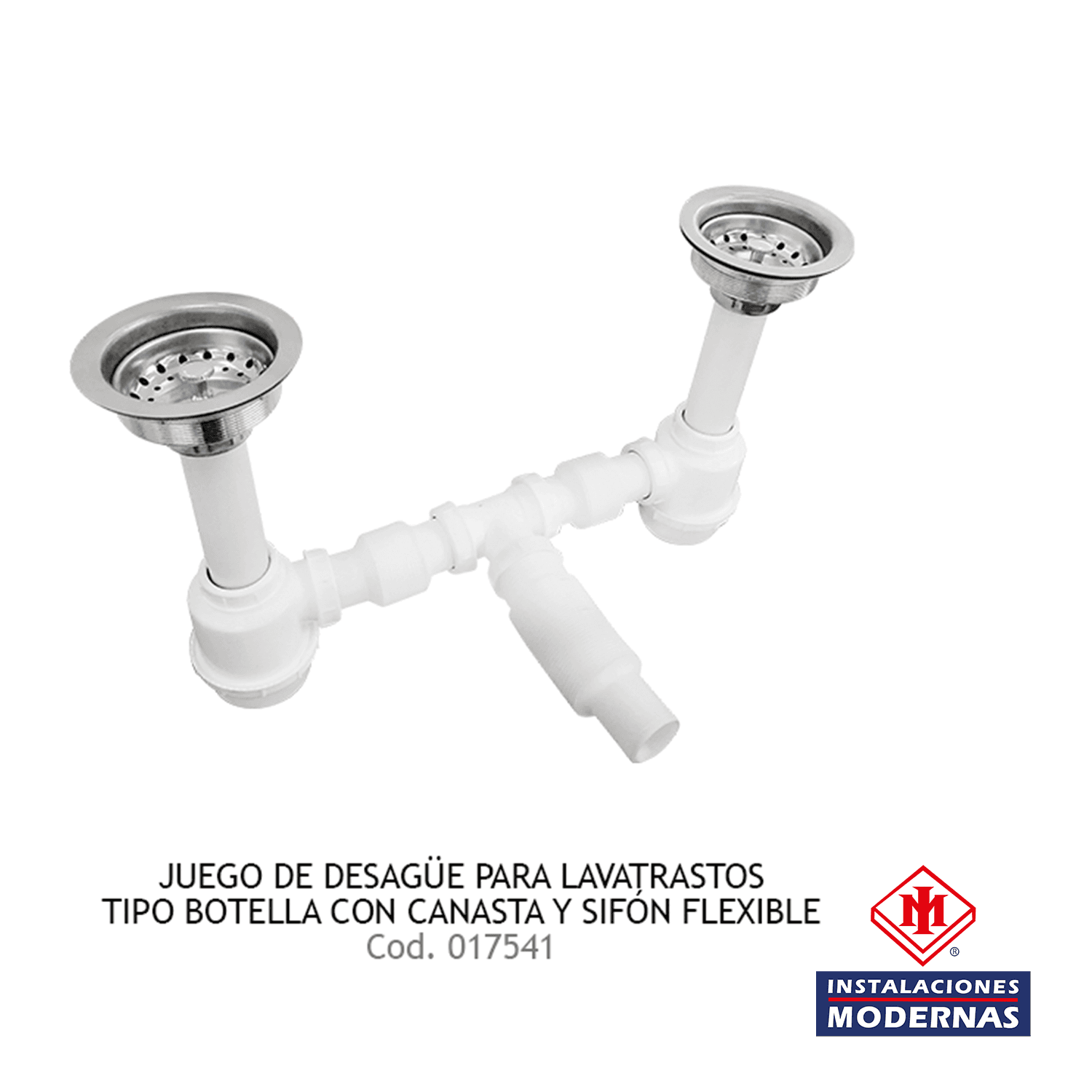 JGO DESAGUES T/BOTELLA C/CANASTA, SIFÓN FLEXI P/LAVAT FLEXI