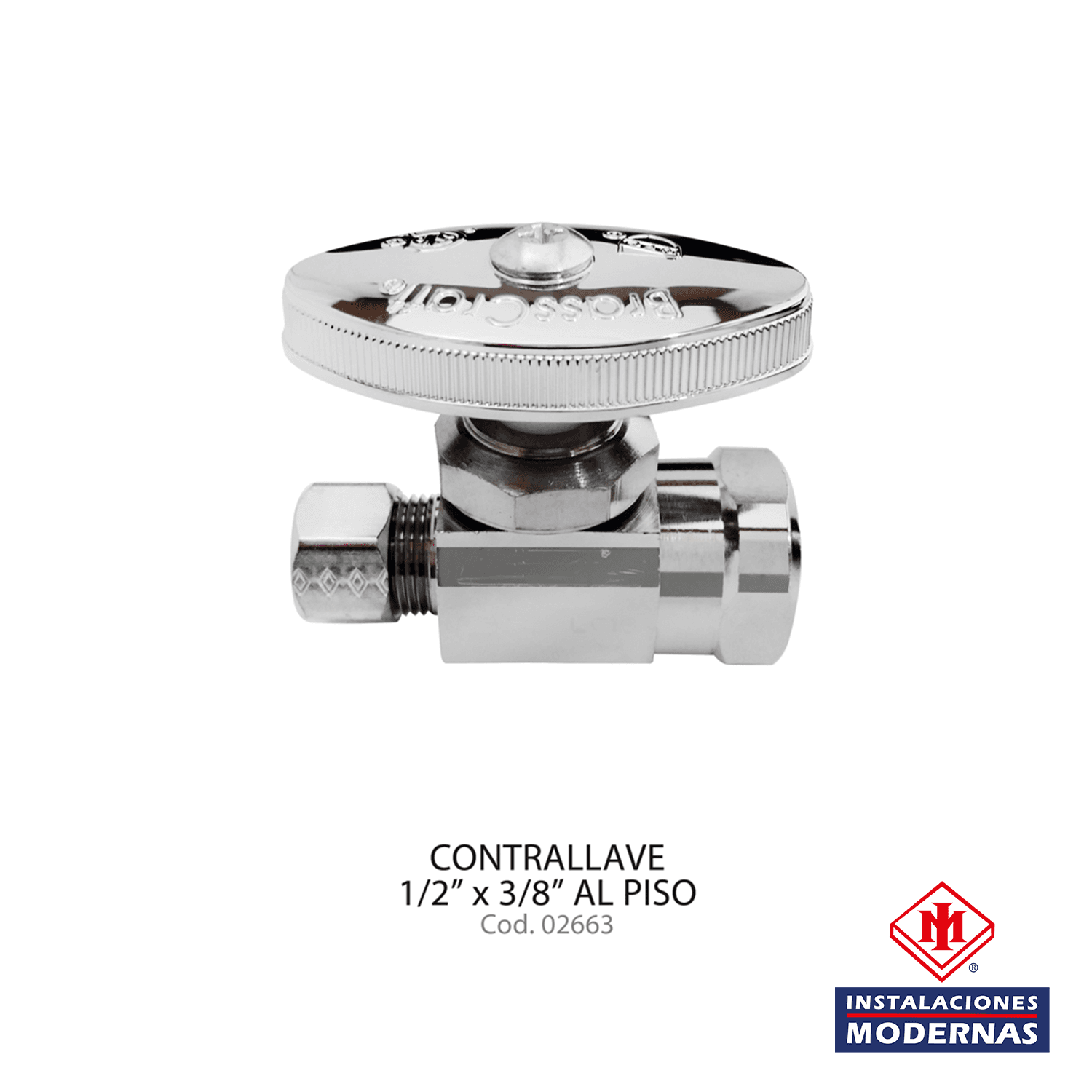 CONTRALLAVE 1/2" X 3/8" AL PISO BRASSCRAFT