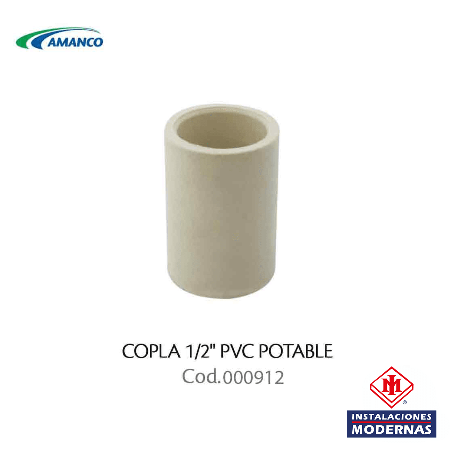 COPLA 1/2" PVC POTABLE