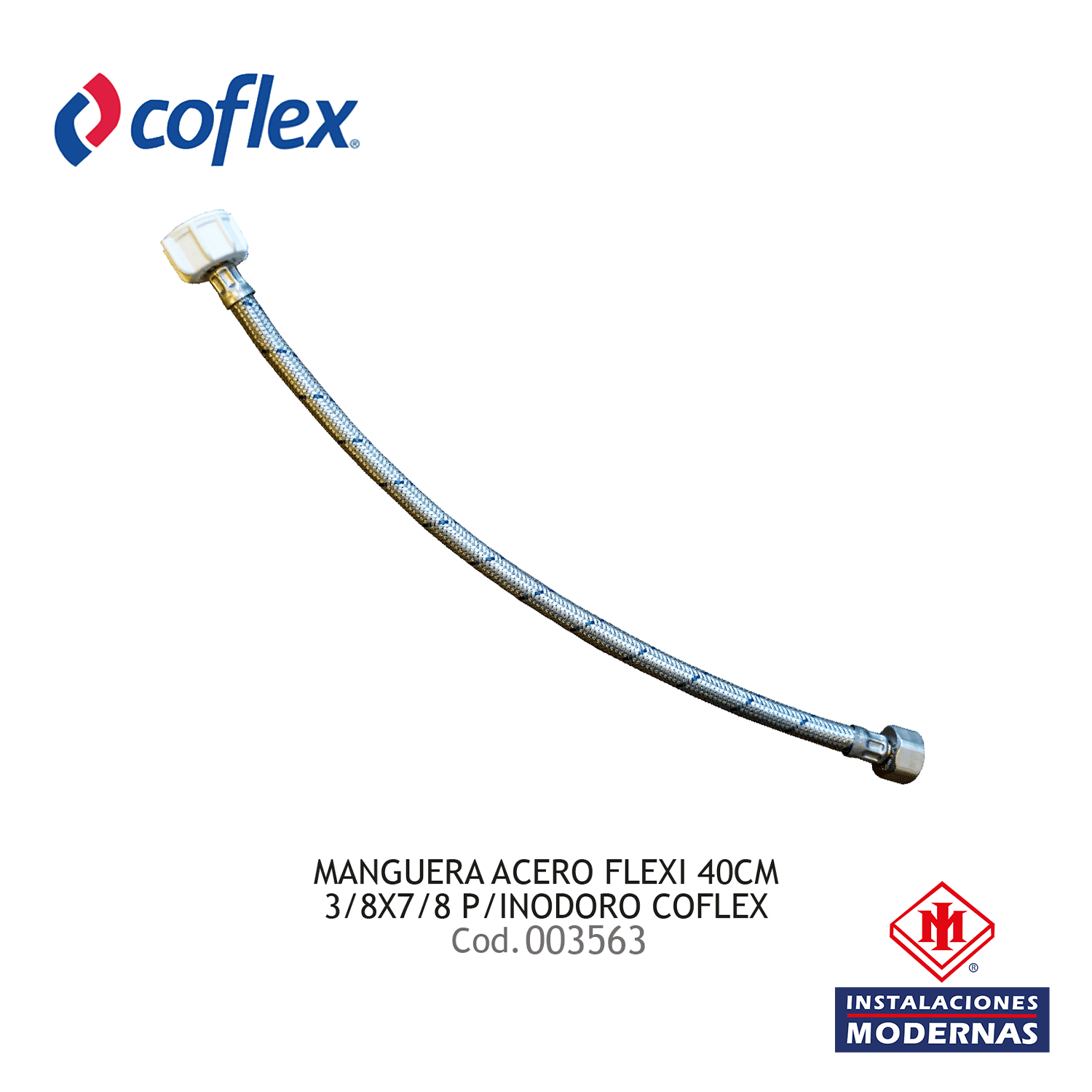 MANG ACERO FLEX 40 CM P/INODORO 1/2"X7/8" COFLEX
