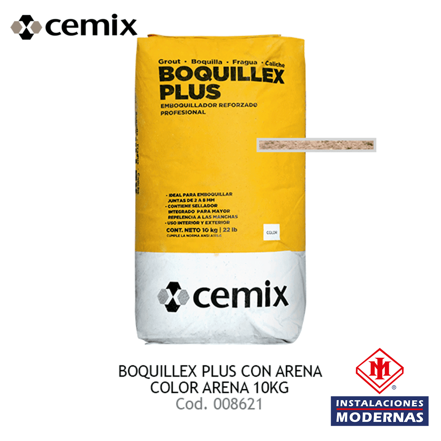 BOQUILLEX PLUS C/ARENA ARENA 10KG CEMIX