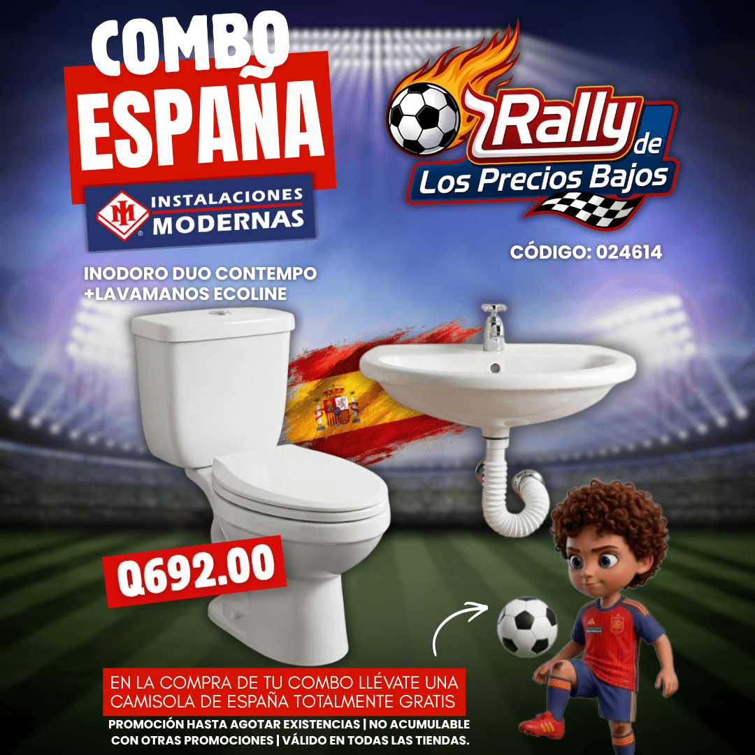 JGO Lavamanos ECOLINE II RED C/ACC BL+INODORO ELON BL DUO CONTEMPO 2 PZA NI
